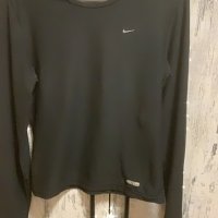 Страхотна наситено черна еластична унисекс фланела еластично трико  блуза Найк - Nike , снимка 9 - Блузи с дълъг ръкав и пуловери - 32491594