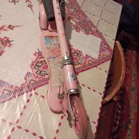 Детска тротинетка - розова сгъваема метална със спирачка и звънче, снимка 14 - Ролери, кънки - 38903667