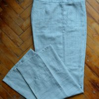 Копринен панталон с висока талия в меланж - България / голям размер , снимка 2 - Панталони - 32746088