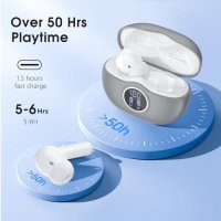 Нови Bluetooth 5.3 HiFi Слушалки с ENC Шумопотискане - 40 часа Възпроизвеждане, снимка 2 - Слушалки и портативни колонки - 43668533