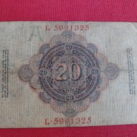 Райх банкнота  20 марки 1914г. Германия перфектна за колекция 28306, снимка 6 - Нумизматика и бонистика - 37152758