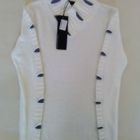 Мъжки пуловер LCR Black Edition, размер XL, бял - напълно нов - само по телефон!, снимка 1 - Пуловери - 36954048
