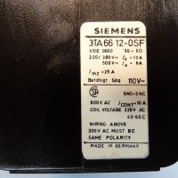 контактор Siemens 3TA66 12-OSF 110V 40/60Hz industrial relay, снимка 5 - Резервни части за машини - 37505225