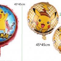 Pokemon Пикачу Покемон кръгъл фолио фолиев балон хелий или въздух парти рожден, снимка 1 - Други - 27638935