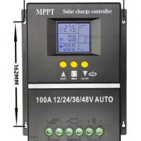Контролер 100А с мониторинг на максимална мощност за 12V 24V 36V 48V, снимка 1 - Друга електроника - 37693023