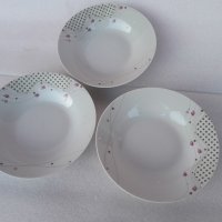 3 порцеланови чинии за супа, снимка 1 - Чинии - 43543991
