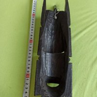 Изящна старинна африканска маска от абанос, снимка 3 - Други ценни предмети - 32240175
