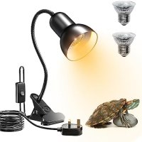 Нагревателна лампа с щипка за аквариумни влечуги гущери костенурки 2x25W E27 UVA UVB  крушки , снимка 2 - Терариуми и оборудване - 43716864