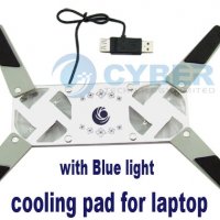 USB сгъваем охладител за лаптоп с два вентилатора, снимка 12 - Лаптоп аксесоари - 28460531