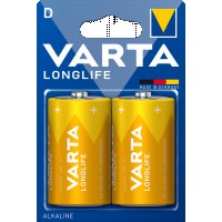 Алкални батерии Varta Longlife D LR20 2 броя, снимка 1 - Друга електроника - 43274378