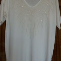 Бяла блузка, снимка 1 - Тениски - 40172695