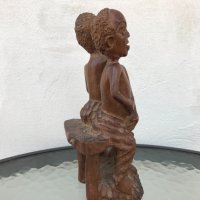 Дърворезбована фигура- африканско изкуство №0458, снимка 7 - Антикварни и старинни предмети - 33670973
