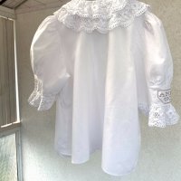 Ексклузивна риза(блуза),лен,кроше., снимка 7 - Ризи - 33201829