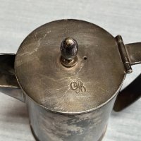 Английска посребрена каничка за мляко. №3641, снимка 4 - Антикварни и старинни предмети - 40035561