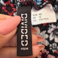 H&M Къси панталонки с флорален принт и ластик в кръста 🌸, снимка 5 - Къси панталони и бермуди - 43974896