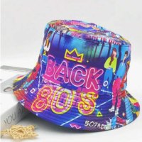 Винтидж хип-хоп шапка идиотка с графити от 80-те, снимка 1 - Шапки - 43492500