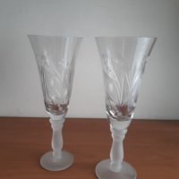 Високи чаши, ретро стъкло, снимка 3 - Чаши - 21520837