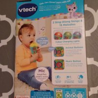 VTech Baby Интерактивна музикална играчка микрофон с 4 бутона за малки деца, снимка 5 - Образователни игри - 43960026
