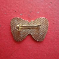 Уникална позлатена брошка с емайл Пеперуда, снимка 4 - Други - 40083719
