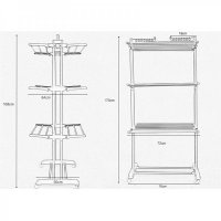 Вертикален Сгъваем Сушилник за дрехи, снимка 6 - Сушилници - 39310580