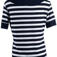 Нова дамска моряшка блуза с къс ръкав, широко райе, снимка 18 - Тениски - 27999734