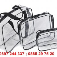 Прозрачни чанти - комплект 3 броя - КОД 2529, снимка 4 - Чанти - 28404727