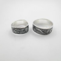 Сребърен пръстен-халка ръчна изработка , снимка 3 - Колиета, медальони, синджири - 43570896