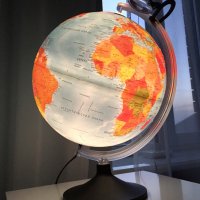 Голям географски глобус - LED Лампа , снимка 3 - Настолни лампи - 34852789