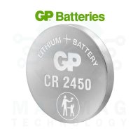 GP Бутонна батерия CR2450 Lithium 3 V (5 бр.) CR 2450, снимка 2 - Друга електроника - 43063731