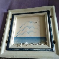 Картина морски пейзаж за закачане на стена малка ръчно направена, снимка 5 - Декорация за дома - 44050393