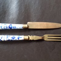 Винтидж ножче и виличка, снимка 1 - Антикварни и старинни предмети - 28553657
