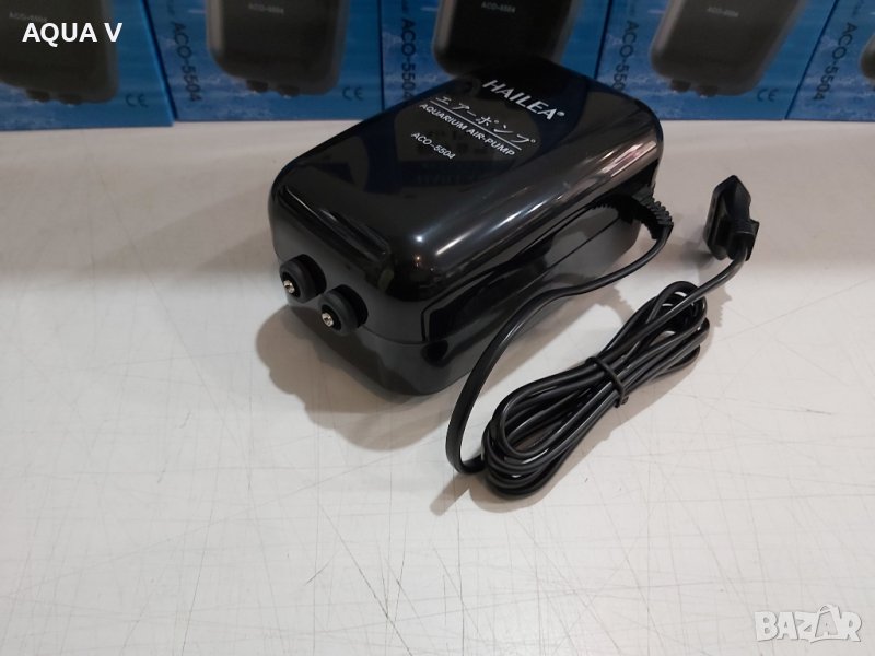 Помпа за въздух за аквариум HAILEA 5504 с два изхода, снимка 1