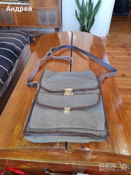 Стара брезентова чанта #19, снимка 1