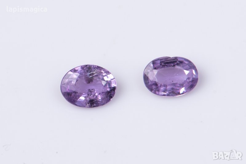 Чифт виолетов сапфир нетретиран 0.31ct, снимка 1