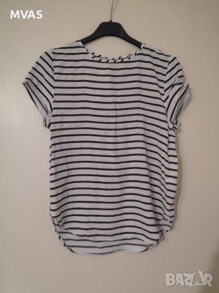 Нова блузка H&M черно бяла райе XS-S морски стил, снимка 1