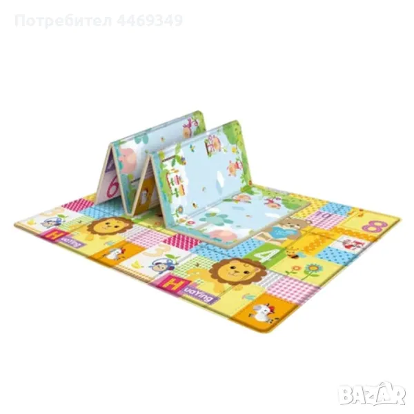 Детска постелка за игра с двулицева шарка, снимка 1