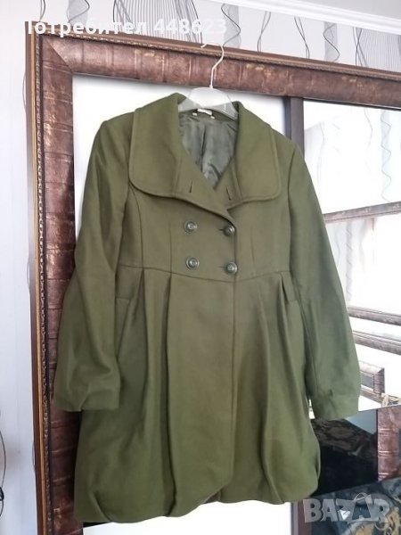 Дамско зелено палто Л/ХЛ, снимка 1