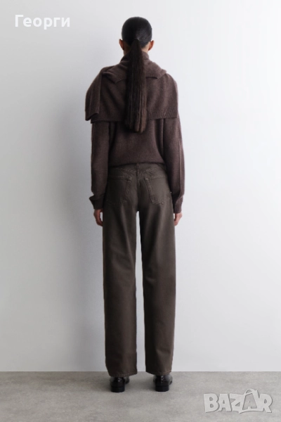 H&M широки прави дънки в стил MOM, р-р 34, допущам коментар по цената, снимка 1