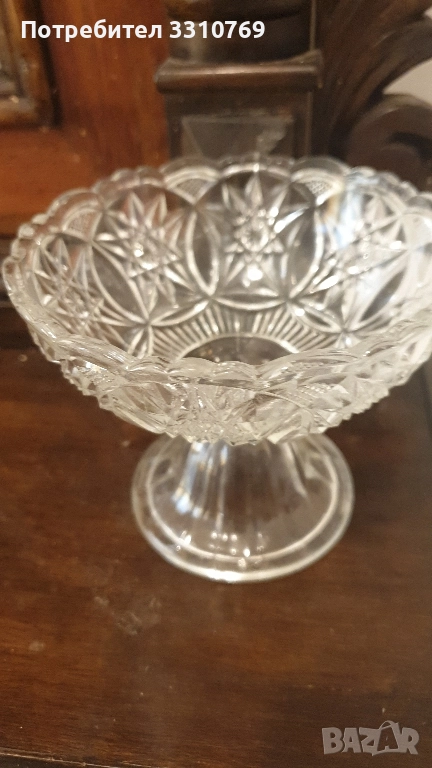 Красива кристална фруктиера, бонбониера. , снимка 1
