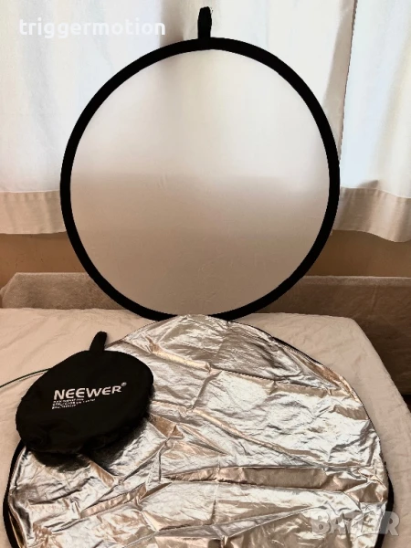 Neewer 5 в 1 мултифункционален фотографски рефлектор /дифузер 80 см с калъф, снимка 1