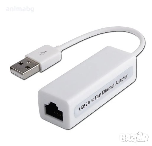 ANIMABG USB мрежова LAN карта адаптер за връзка на PC компютър MacBook Laptop лаптоп с интернет или , снимка 1