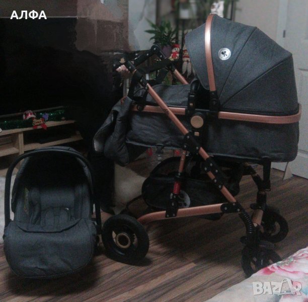 Комбинирана бебешка количка Lorelli Alba Premium Set 3в1 , снимка 1