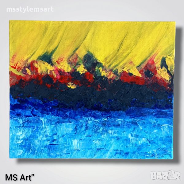 Морски фантазии" Абстрактна картина, снимка 1