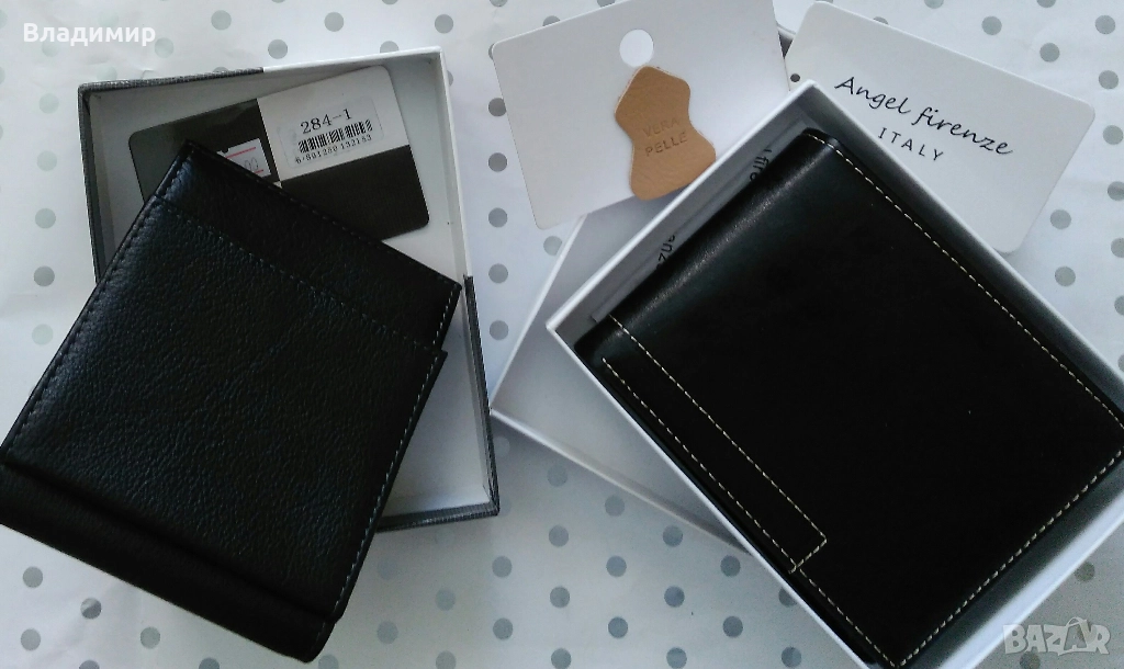 Мъжки портфейли естествена кожа , снимка 1