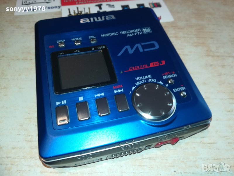 aiwa am-f72 minidisc recorder-mettal, снимка 1