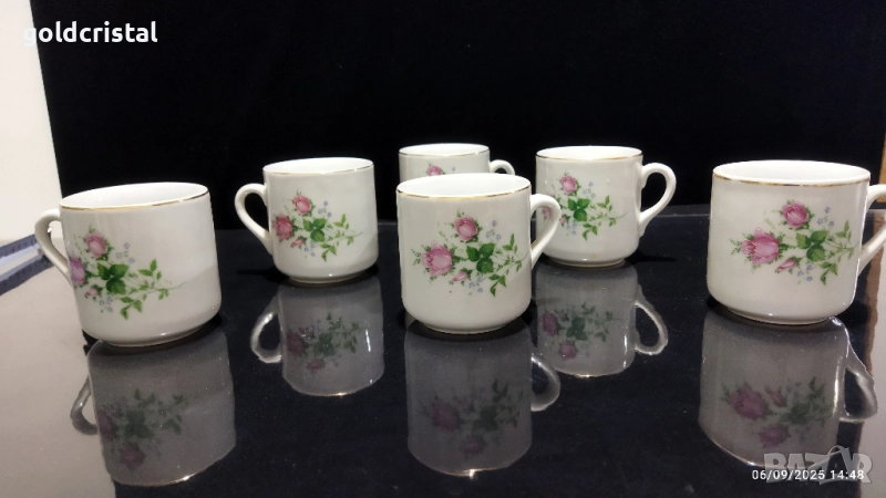 стар български порцелан чаши за чай, снимка 1