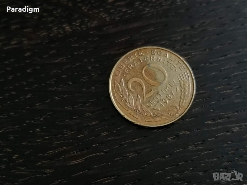 Монета - Франция - 20 сентима | 1987г., снимка 1