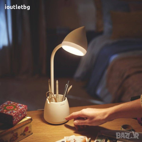 Philips Настолна лампа с батерии LED топла/студена светлина 4.5W, снимка 1