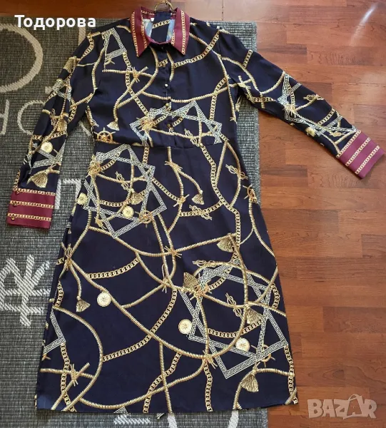 Рокля Koton многоцветна с дълъг ръкав, снимка 1