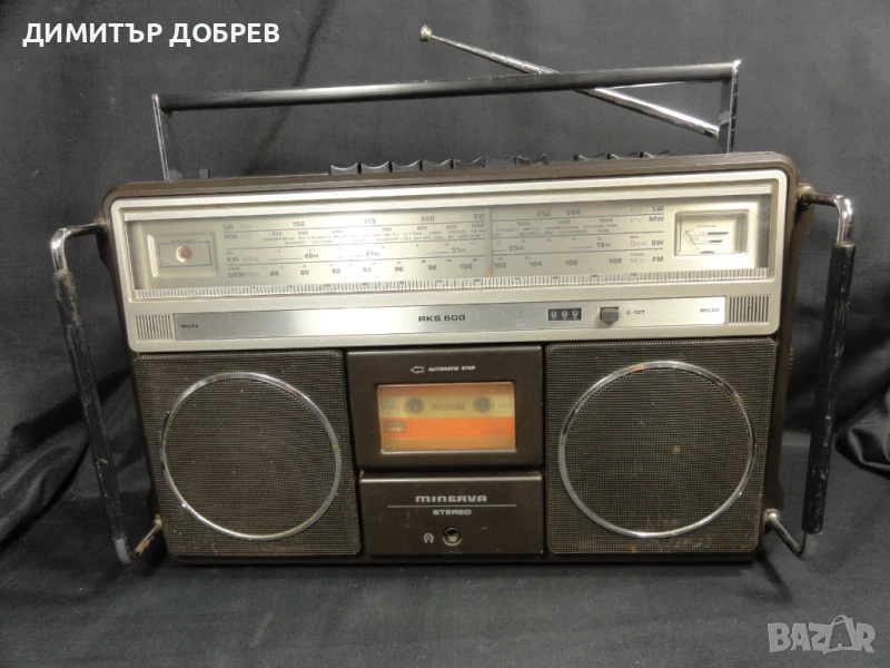 MINERVA RKS 600 СТАР РЕТРО ТРАНЗИСТОР РАДИО КАСЕТОФОН, снимка 1